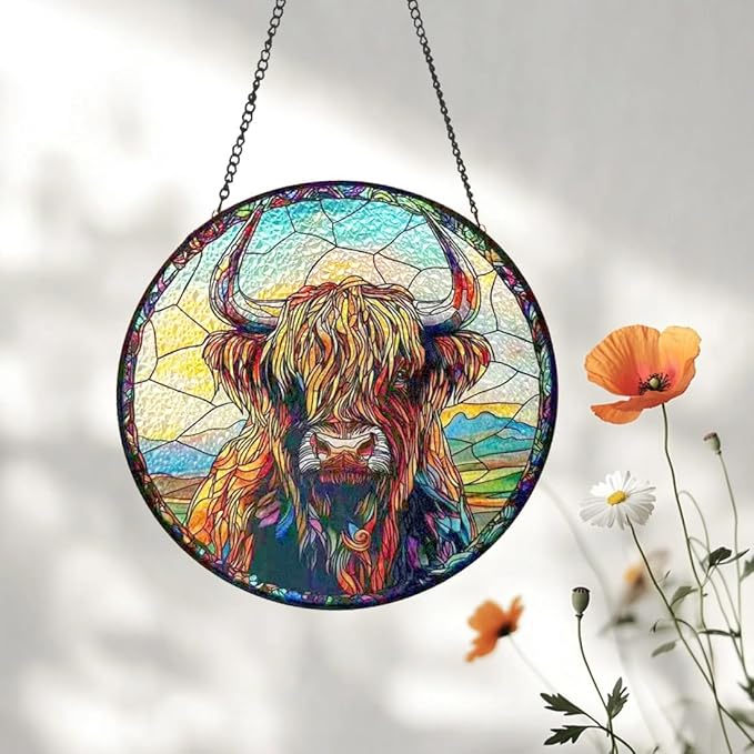 Stained Glass Window Hanging,suncatcher Stained Glass kit,Stained Glass Ornament, Garden suncatchers for Windows Hanging,Window Decor or Indoor,Gifts for Women, Lovers, Couple, Friends