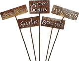 Classic Metal Garden Markers 19 Inches Tall (guava, Naturally Rusted)