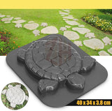 Stepping Stone Mold Turtle Shaped Concrete Cement Mould DIY Walk Maker Path Maker Mold for Garden Lawn Driveway Paving Paver Black