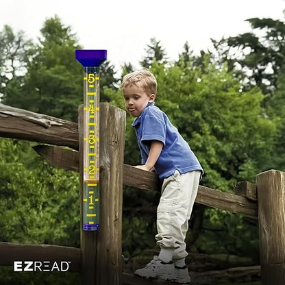Headwind EZRead 21” Giant Professional Outdoor rain Gauge, USA Made Heavy Duty All Weather Freeze Proof Stake or mountable with Float, Violet (820-1002VIO)