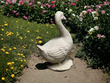 Concrete Goose Porch Statue Standing Stone Duck Figure Concrete Garden Goose Sculpture
