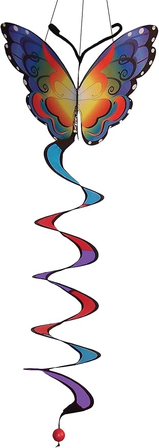 In the Breeze Fantasy Butterfly Theme Twister Outdoor Hanging Decoration, 4288