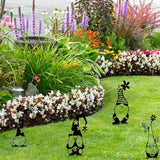 Eujgoov Garden Gnomes, Versatile Artwork Iron Garden Gnomes, Weatherresistant, Black Handmade Craftsmanship Metal Statues for (A) (B)