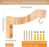 7-Inch Wooden 7-Shaped Wall Hook Plant Hanger – Ideal for Indoor/Outdoor Bird Feeders, Flower Baskets, and Wind Chimes