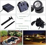 ‌Solar Spot Light Outdoor - LED Waterproof Pond Light Underwater Spotlight with Dark Sensing Auto On/Off, Adjustable Angle for Pool, Fountain, Garden, Fish Tank