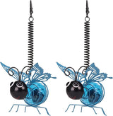 Calenzana Blue Butterfly Outdoor Solar Garden Light, Waterpoof Hanging Solar Light for Yard Patio Backyard Porch, Gifts for Women Mom Grandma