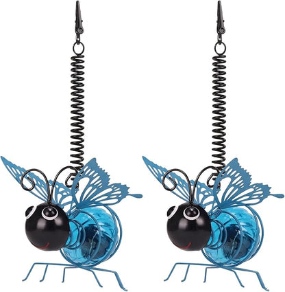 Calenzana Blue Butterfly Outdoor Solar Garden Light, Waterpoof Hanging Solar Light for Yard Patio Backyard Porch, Gifts for Women Mom Grandma