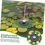 MERRYHAPY Solar-powered Floating Fountain with Nozzles for Ponds and Gardens Durable Lotus-leaf Design for Summer Outdoor Decor