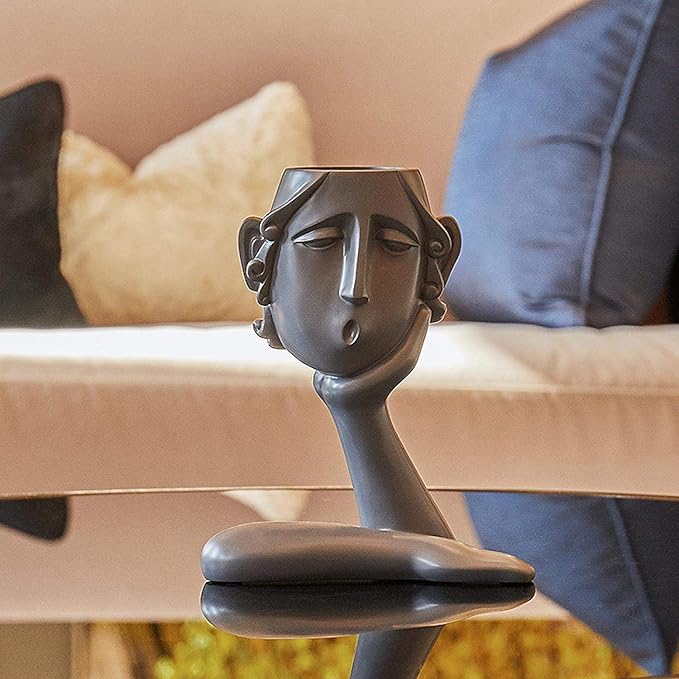 Garden Ornaments Decor Statue Outdoor,Abstract Unique Statue Sculpture Creative Statues and Sculptures Outdoor Decor for Garden,Abstract Figure Decoration Resin Flower Pot Vase Tv Cabinet