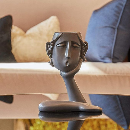 Garden Ornaments Decor Statue Outdoor,Abstract Unique Statue Sculpture Creative Statues and Sculptures Outdoor Decor for Garden,Abstract Figure Decoration Resin Flower Pot Vase Tv Cabinet