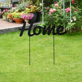 Metal Letters Garden Stakes Yard Art Word Sign Lawn Decoration Indoor Outdoor Plant Pot Decor Decorative Stick for Patio Pathway Flower Bed (home)