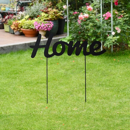 Metal Letters Garden Stakes Yard Art Word Sign Lawn Decoration Indoor Outdoor Plant Pot Decor Decorative Stick for Patio Pathway Flower Bed (home)