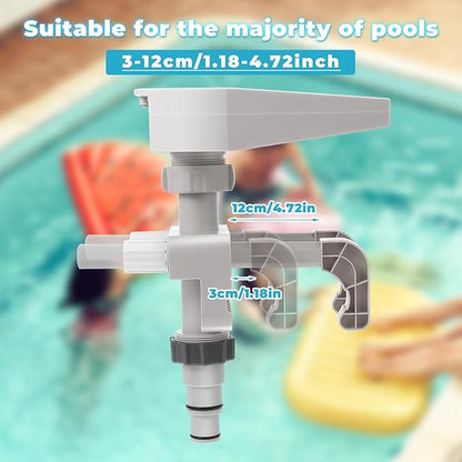 Pool Fountain, Pool Fountains for Above Ground Pools, Relaxing Waterfall Inground Swimming Pool Attachment, Water Spillway Koi Pond Waterfalls Fountains Kit Pool Cooler, Swimming Pool Accessories