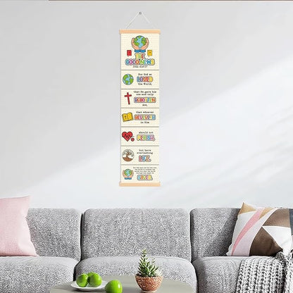 Christian Canvas Poster, The Good News John 3:16-17 Poster, Wall Decor Art, Bible Verse Decoration for Room, Farmhouse Home Church Decor, Family Hanging of Scripture and Words Decorations 03