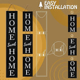 Home Sweet Home Porch Sign 47.2H Wooden Welcome Sign Vertical Hanging Signs For Standing Front Porch Standing Farmhouse Porch Signs Outdoor Tall Sign Decorations Outdoor Welcome Signs for Porch- balck
