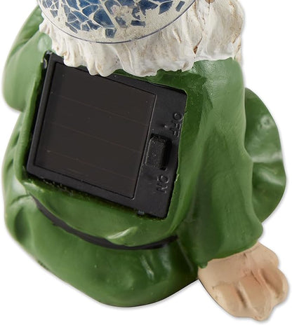 Eastwind Gifts 10016215 Cheery Gnome Solar Garden Statue
