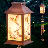 Hummingbird Outdoor Lantern House Wind Chime - A Gift for Outdoor courtyards and Gardens, Suitable for Women, Mothers, Grandmothers, Sisters and Friends, Birthdays, Christmas, and Mother's Day