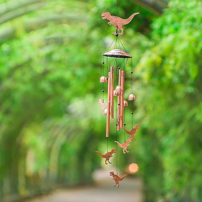 Dinosaur Wind Chimes for Outside,Dinosaur Gifts for Women/Men/Sympathy Gift/Memorial/Festival Birthday Gifts Metal windchimes Outdoors/Indoors,Patio,Garden Decor,Yard Decor,Home,Porch
