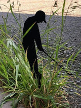 Outdoor Metal Golfer Yard Stake Art Metal Silhouette Art Garden Decor 18" (Men and Lady)