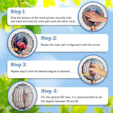 Turtle Yard and Garden Wind Spinner, Unique 3D Hanging Turtle Wind Spinner
