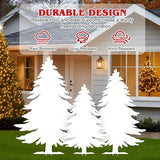 3-Piece Christmas Tree Silhouette Set 47 Inch Christmas Tree Yard Decoration Outdoor Weather-Resistant PVC Xmas Outside Decor for Lawn Garden Pathway Display with 6 Ground Stakes