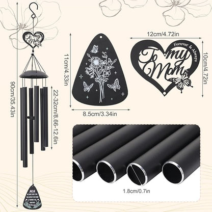 Gifts for Mom 35'' Moms Wind Chimes for Mothers Day Mom Birthday Gift from Daughter Son Love Reminder Gifts Windchimes Outside for Home, Patio, Garden Decor