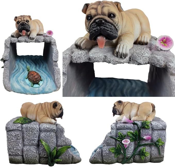 Dog Sculpture Gutter Diverter Rain,Deco Gutter Extension Downspout,Eco-Friendly Resin Statues Gutter Extender Diverter,Splash Block, Perfect Rain Gutter Downspout Extension for 3"x4" Downspouts