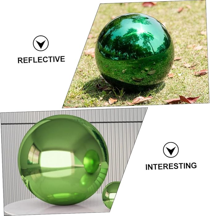 Stainless Steel Gazing Ball 6 Inch Polished Mirror Garden Sphere Decorative Outdoor Reflection Globe Metal Garden Ball Decor
