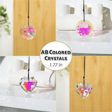 Crystal Sun Catcher with 6 Hanging Prisms | Rainbow Maker & Window Suncatcher for Home Decor, Garden Pendants | Includes Hanging Rope & 6