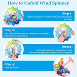 FACIACC Wind Spinners Outdoor, Butterfly Metal 3D Hanging Garden Decor, 12-inch Stainless Steel Wind Spinner with Tail Spinner, Wind Sculptures for Indoor Patio Lawn Yard, Ornament Gift for Women/Men