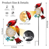 MUMTOP Outdoor Thermometer for Patio - Indoor Outdoor Wall Thermometer with Solar LED Light Cardinal Design - Decorative Temperature Gauge for Home or Garden Decor