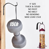 4 Inch Iron Wall Hooks for Plant Hanger Bracket Indoor Outdoor, Wall Mount Rustic Decor for Light, Lanterns Fence, Bird Feeders, Wind Chimes
