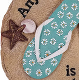 Spoontiques - Garden Décor - Beach Sandals Stepping Stone - Decorative Stone for Garden