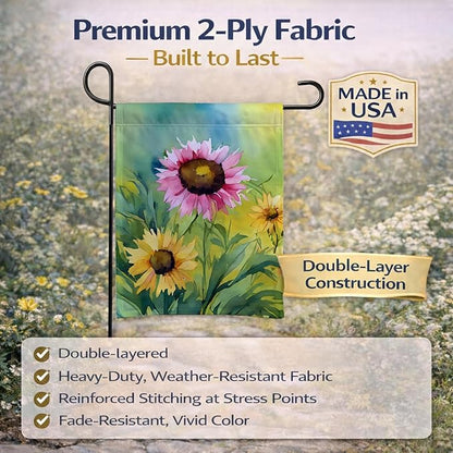 Caroline's Treasures Kentucky Goldenrod in Watercolor Garden Flag Mailbox Flag Decorative Yard Flag Banner Outside Patio Artwork Yard Flower Beds, Garden Size, Multicolor