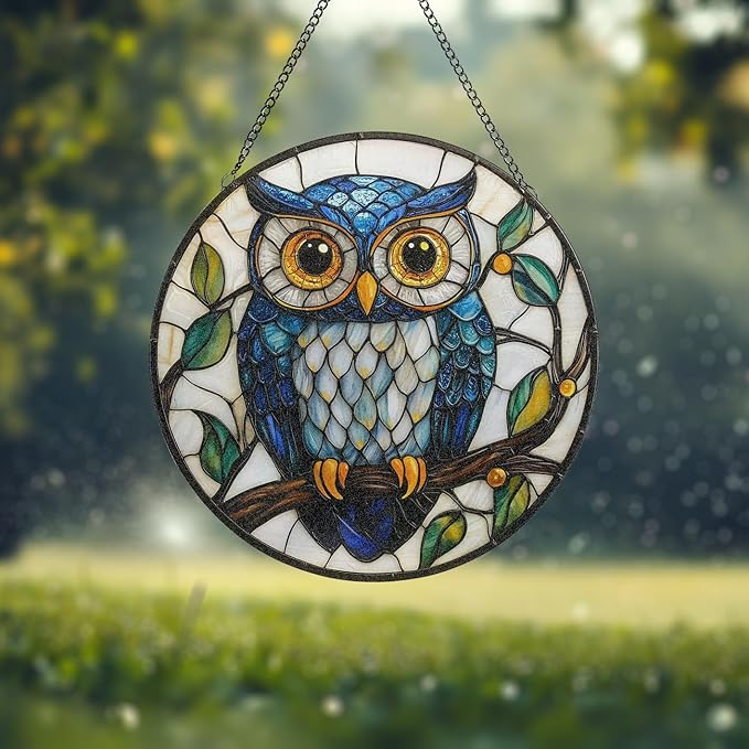 Stained Glass Window Hanging,suncatcher Stained Glass kit,Stained Glass Ornament, Garden suncatchers for Windows Hanging,Window Decor or Indoor,Gifts for Women, Lovers, Couple, Friends