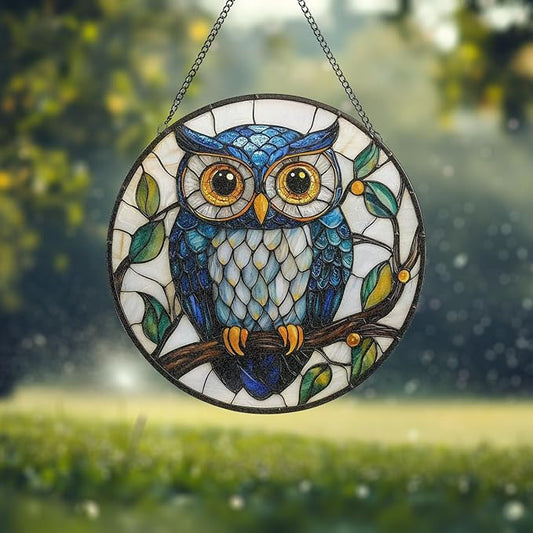 Stained Glass Window Hanging,suncatcher Stained Glass kit,Stained Glass Ornament, Garden suncatchers for Windows Hanging,Window Decor or Indoor,Gifts for Women, Lovers, Couple, Friends