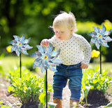 5 Pack Pinwheels for Yard and Garden,Reflective Pinwheels Bird Deterrents Pinwheels for Outside Pinwheel Devices Outdoor Pinwheels for Kids (Silvery Pinwheel 5)