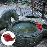 Ceramic Carp Fountain Spray Nozzle Garden Outdoor Decorative Pond Fish Statue Water Spout Accessory for Yard Patio 4.33X3.14X2.83In