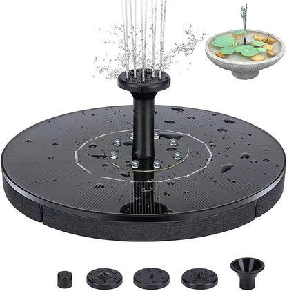 Solar Bird Bath Fountains Pump, 1W/1.4W Solar Powered Fountain Glass Panel with Fixed Rods, Standing Floating Water Fountain Pump for Bird Bath, Garden, Pond, Pool, Outdoor
