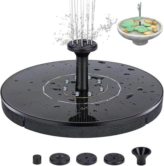 Solar Bird Bath Fountains Pump, 1W/1.4W Solar Powered Fountain Glass Panel with Fixed Rods, Standing Floating Water Fountain Pump for Bird Bath, Garden, Pond, Pool, Outdoor