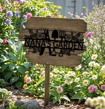Custom Flower Garden Signs Personalized Outdoor Garden Signs with Name Garden Decor Funny Garden Signs Patio Sign Yard Sign