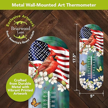 Briarwood Lane American Cardinal Metal Thermometer
