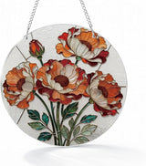 Beautiful Floral Window Decor, Acrylic Window Hanging Suncatcher, Home Garden Decorations, Christmas Mother's Day Valentine's Day Ornaments, Housewarming Gifts, Festival Gifts for Mom Her