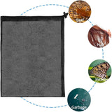 1Pcs Pump Barrier Bag, Black with Drawstring Pond Pump Filter Bag for Pond biofilters Aquarium Filtration and Outdoor Swimming Pool Media Bags(11.8"x 15.7")