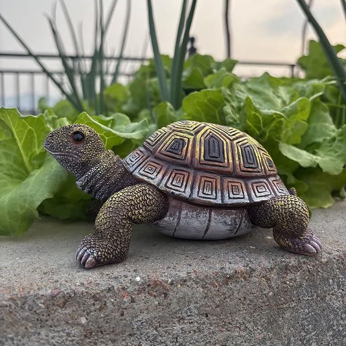 Turtle Statue, Walking Tortoise Figurine Outdoor Sculpture Decor for Yard Patio Garden
