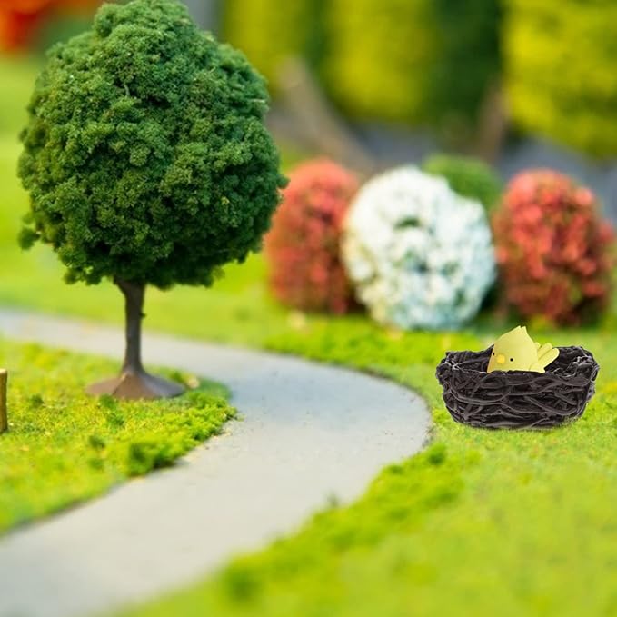 Miniature Fairy Garden Bird Nest: 10pcs Mini Resin Craft Bird Nest Landscape DIY Terrarium Bonsai Ornament