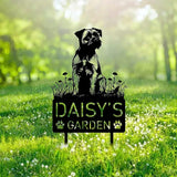 Custom Border Terrier Dog Metal Memorial Garden Stake Personalized Pet Grave Marker Name Sign Remembrance Stake Decor,Memorial Statue Sign for Garden Outdoor Outside Yard Decor Sympathy Dog Loss.