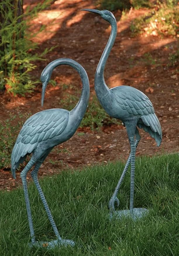 SPI Home 31291 Medium Garden Crane Pair Sculpture