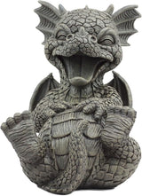 Ebros Whimsical L.O.L Soul Garden Laughing Out Loud Dragon Statue 7.75" Tall Faux Stone Resin Finish Hilarious LOL Fantasy Animated Dragons Welcome Guest Greeter Decor Figurine