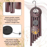 Personalized Wind Chimes, 36inch/45inch Custom Name Keepsake, Gifts for Loss of Loved One, Memorial Wind Chimes in Loving Memory of Dad/Mom, Butterfly Fly to Heaven (Produced in USA)